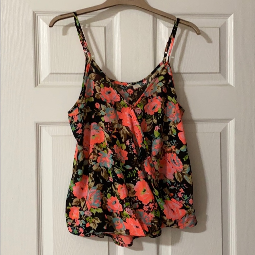 Bright floral camisole top
